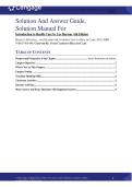 Solution and Answer Guide for Introduction to Health Care&comma; 6th Edition by Lee Haroun &vert; 2026 Updated PDF