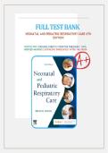 Test Bank for Neonatal and Pediatric Respiratory Care&comma; 6th Edition by Brian K&period; Walsh&vert;9780323793094&vert; Chapters 1-36&vert;LATES