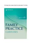 Test bank  for family practice guidelines 6th edition graded A&plus;