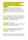 CITI IRB &lpar;Conflicts of Interest & Basics of Info Security&rpar;&comma; Internet-Based research SBE CITI&comma; Citi Questions And Answers&period;docx