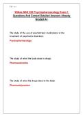 Wilkes NSG 552 Psychopharmacology Exam 1 Questions And Correct Detailed Answers Already Graded A&plus;