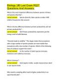 Biology 180 Last Exam RQ27 Questions And Answers&period;docx