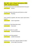 Bio 180- Unit 1 Exam Questions With 100- Verified Answers&period;docx