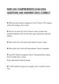 NURS 640 COMPREHENSIVE EXAM 2026 QUESTIONS AND ANSWERS 100&percnt; CORRECT