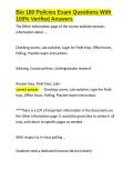 Bio 180 Policies Exam Questions With 100- Verified Answers&period;docx