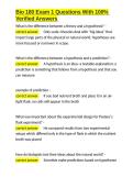 Bio 180 Exam 1 Questions With 100- Verified Answers&period;docx