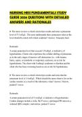 NURSING HESI FUNDAMENTALS STUDY GUIDE 2026 QUESTIONS WITH DETAILED ANSWERS AND RATIONALES