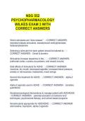 NSG 552 PSYCHOPHARMACOLOGY WILKES EXAM 3 WITH CORRECT ANSWERS