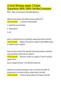 A level Biology paper 3 Exam Questions With 100- Verified Answers&period;docx