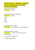 History Edexcel - Migration Complete Exam Set Questions and Verified Answers &lpar;solutions&rpar;&period;docx