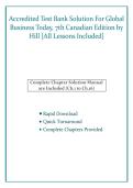 Accredited Test Bank for Global Business Today&comma; 7th Canadian Edition &mdash; Hill &lpar;Questions & Answers PDF&rpar;