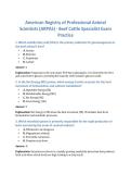 ARPAS Beef Cattle Specialist Practice Exam Questions  and Answers 