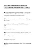 NURS 684 COMPREHENSIVE EXAM 2026 QUESTIONS AND ANSWERS 100&percnt; CORRECT