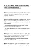 NURS 2000 FINAL PAPER 2026 QUESTIONS WITH ANSWERS GRADED A&plus;