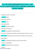 TCU DR JONES MICROBIOLOGY FINAL&vert; 360&plus; ACTUAL QUESTIONS WITH VERIFIED ANSWERS &vert; LATEST UPDATE