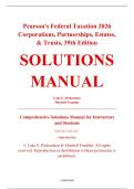 Solutions Manual &ndash; Pearson's Federal Taxation 2026&colon; Corporations&comma; Partnerships&comma; Estates&comma; & Trusts&comma; 39th Edition &ndash; Luke E&period; Richardson&comma; Mitchell Franklin &ndash; ISBN 9780135427910 &lpar;Chapters 1&ndash;15&rpar;