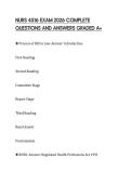 NURS 4516 EXAM 2026 COMPLETE QUESTIONS AND ANSWERS GRADED A&plus;