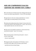 NURS 4581 COMPREHENSIVE EXAM 2026 QUESTIONS AND ANSWERS 100&percnt; CORRECT