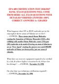 EPA 608 CERTIFICATION TEST 2026&sol;2027  BANK &sol; EXAM QUESTIONS WILL COME  FROM HERE&sol; ALL EXAM QUESTIONS WITH  DETAILED VERIFIED ANSWERS &lpar;100&percnt;  CORRECT ANSWERS&sol; A&plus; GRADED