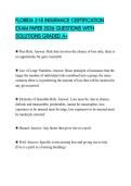 FLORIDA 2-15 INSURANCE CERTIFICATION EXAM PAPER 2026 QUESTIONS WITH SOLUTIONS GRADED A&plus;