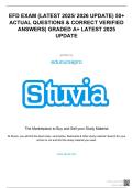 EFD EXAM &lpar;LATEST 2025&sol; 2026 UPDATE&rpar; 50&plus; ACTUAL QUESTIONS & CORRECT VERIFIED ANSWERS&vert; GRADED A&plus; LATEST 2025 UPDATE