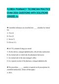 FLORIDA PHARMACY TECHNICIAN PRACTICE EXAM 2026 QUESTIONS WITH SOLUTIONS GRADED A&plus;
