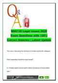 NSG130 Legal Issues &ndash; 28 Exam Questions & 100&percnt; Correct Answers &vert; Nurse Practice Act&comma; HIPAA&comma; Negligence & Malpractice &vert; 2025&sol;2026 Exam