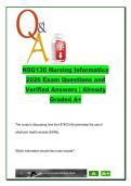NSG130 Nursing Informatics &ndash; 28 Exam Questions & Verified Answers &vert; EHR&comma; HITECH&comma; Telehealth & Clinical Decision Support &vert; 2025&sol;2026 Exam