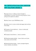 FSA CERTIFICATION EXAM 2026 QUESTIONS WITH SOLUTIONS GRADED A&plus;