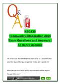 NSG130 Teamwork & Collaboration &ndash; 23 Exam Questions & Answers &vert; Interprofessional Communication&comma; Conflict Resolution & Workplace Civility &vert; 2025&sol;2026 Exam
