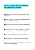 FSA STUDY GUIDE EXAM 2026 QUESTIONS WITH SOLUTIONS GRADED A&plus;