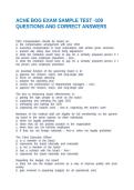 ACHE BOG EXAM SAMPLE TEST -100 QUESTIONS AND CORRECT ANSWERS