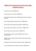 NURS-1016 Fundamental Questions Exam With Complete Answers 