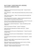 ML4T EXAM 1 QUESTIONS WITH VERIFIED ACCURATE ANSWERS 2026