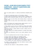 FACHE - ACHE BOG EXAM SAMPLE TEST QUESTIONS &ndash; QUALITY QUESTIONS AND CORRECT ANSWERS