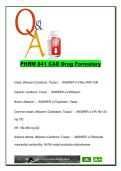 PHRM 841 CAD Drug Formulary &ndash; 85&plus; Cardiology Drugs with Doses&comma; Monitoring & Adverse Effects &vert; CAD&comma; HF & ACS Management &vert; 2025&sol;2026 Comprehensive Study Guide