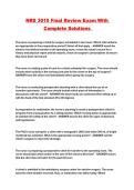 NRS 3015 Final Review Exam With Complete Solutions 