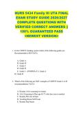 NURS 5434 Family III UTA FINAL  EXAM STUDY GUIDE 2026&sol;2027  COMPLETE QUESTIONS WITH  VERIFIED CORRECT ANSWERS &vert;&vert;  100&percnt; GUARANTEED PASS  <NEWEST VERSION> 