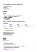 CJUS 610 Week 3 Quiz&colon; Leadership Communication &vert; Score 30&sol;40 &vert; Liberty University
