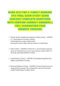 NURS 5433 FNP II -FAMILY NURSING  UTA FINAL EXAM STUDY GUIDE  2026&sol;2027 COMPLETE QUESTIONS  WITH VERIFIED CORRECT ANSWERS &vert;&vert;  100&percnt; GUARANTEED PASS  <NEWEST VERSION> 