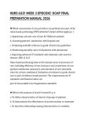 NURS 6531 WEEK 3 EPISODIC SOAP FINAL PREPARATION MANUAL 2026