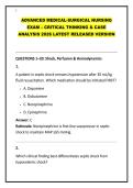 ADVANCED MEDICAL-SURGICAL NURSING EXAM &ndash; CRITICAL THINKING & CASE ANALYSIS 2026
