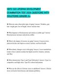 HDFS 1351 LIFESPAN DEVELOPMENT EXAMINATION TEST 2026 QUESTIONS WITH SOLUTIONS GRADED A&plus;
