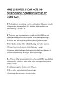 NURS 6551 WEEK 3 SOAP NOTE OBGYNECOLOGY COMPREHENSIVE STUDY GUIDE 2026