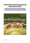 Test Bank for Cultural Anthropology&comma; Thirteenth Edition by Serena Nanda&comma; Richard L&period; Warms &vert; Latest Update 2026 Exam Prep Graded A&plus;