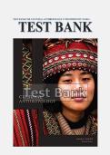 Test Bank for Cultural Anthropology&comma; Eleventh Edition by Serena Nanda&comma; Richard L&period; Warms &vert; Latest Update 2026 Exam Prep Graded A&plus;
