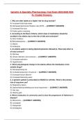 Geriatric & Specialty Pharmacology Test Exam 2025&sol;2026 With A&plus; Graded Answers&period;