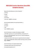 NUR 2830 Practice Questions Exam With Complete Answers 