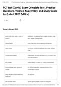 PCT test &lpar;Davita&rpar; Exam Complete Test &comma; Practice Questions&comma; Verified Answer Key&comma; and Study Guide for &lpar;Latest 2026 Edition&rpar;
