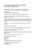 ML4T EXAM 1 QUESTIONS WITH VERIFIED ACCURATE ANSWERS 2026    